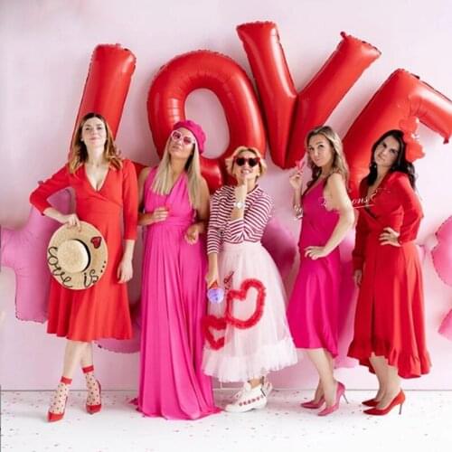 4Pcs 16/30inch Rose Gold Red Love Letter Foil Balloons Wedding Valentines Day Decoration Anniversary Alphabet Party Ballon Gift