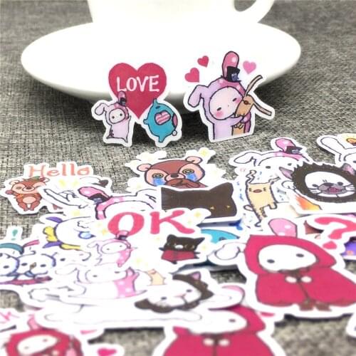40 Different Cartoon characters Paper Sticker Decoration DIY Ablum Diary Stickers Scrapbooking Label Sticker Kawaii Stationery
