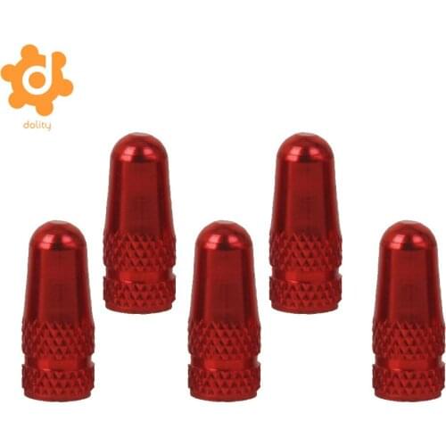 5pcs/lot Red Alloy Wheel Rim Tyre Stem Air Valve Caps for French Presta Valve Cap Bikes Bicycle Accessories