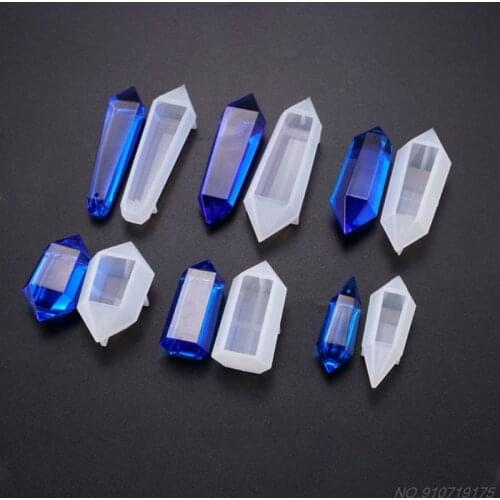 6 Pieces Pendulum Silicone Casting Molds, Cone Epoxy Resin Molds, Resin Stone Pendulum Crystal Column Pendant Silicone UV Resin