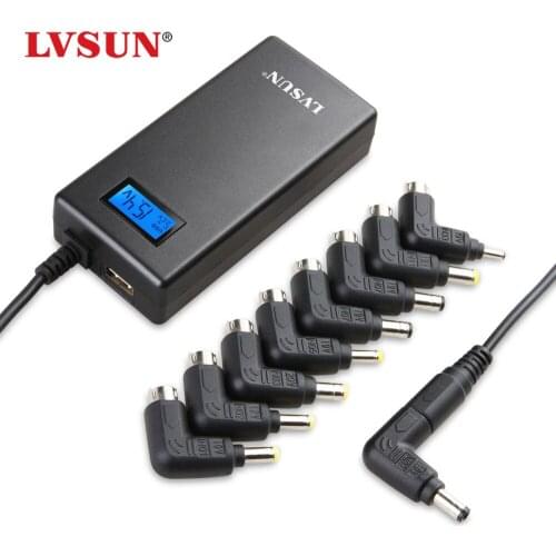 LVSUN 70W 12-24V Automatic Display Mini Universal Travel Laptop AC Power Adapter Notebook Charger for Acer/Toshiba/Asus/Lenovo