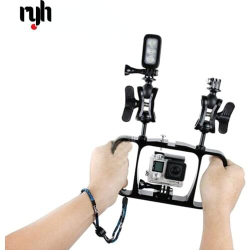 Aluminum Diving Photography Bracket for GoPro Hero 4/3+/3/2/SJ4000/ SJ5000/4 session Xiaomi yi Action Camera Diving Accessories