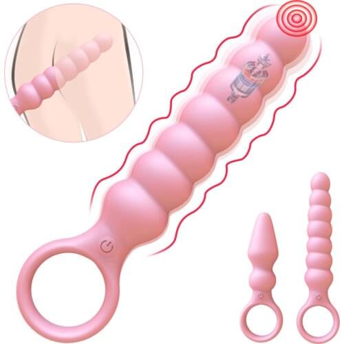 Anus Vibrator Anal Beads Prostate Massage Women G-spot Clit Stimulation Silicone Sex Toys Vibrating Butt Plugs Anal Vibrator