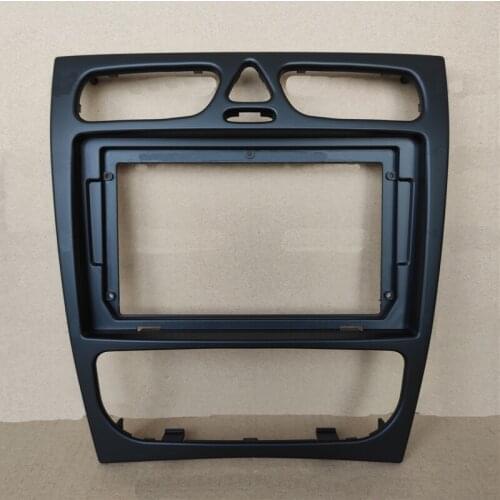 Car Fascia Navigation Fascias Dash Frame Kit For 9" Android Multimedia Player For C Class W203 CLK C209 2002 2003 2004
