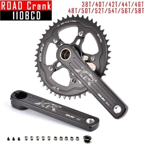 110BCD Road Bike Folding Bike Hollow Crankset 170/172.5/175mm Crank Narrow Wide Chainring 38T-58T For SHIMANO SRAM 9-12 Speed