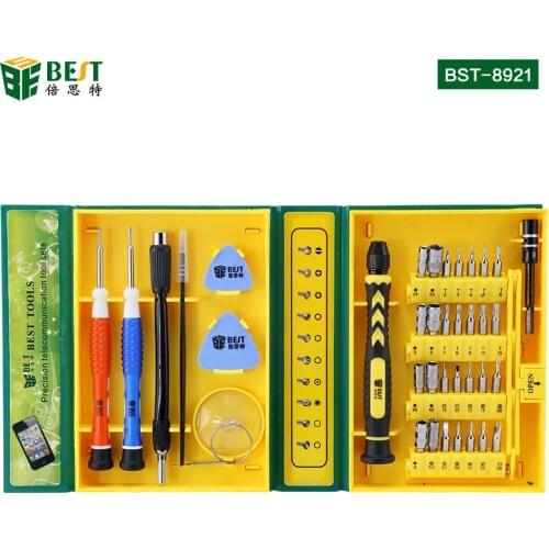 BST-8921 38 in 1 High quality Screwdriver Set Opening mobile phone Pry Repair Tool kit for iPhone iPad Android Tablet PC Laptop
