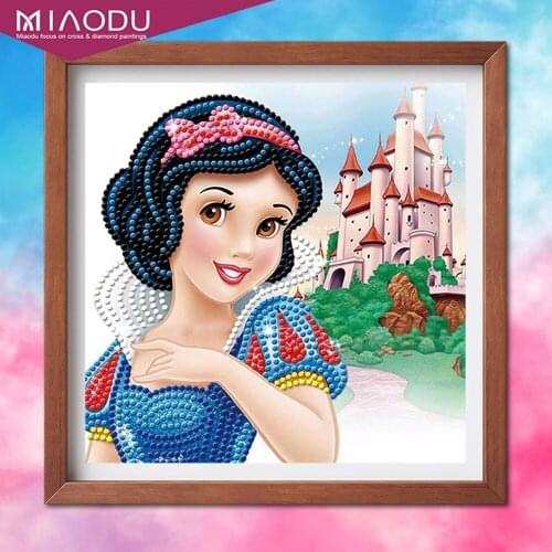 Disney Cartoon Princess 5D Diamond Painting Mosaic Kit Snow White Diamond Embroidery Round Drill Cross Stitch Home Decor Gift