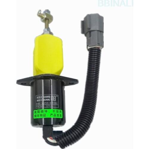 For Hyundai R60-5 Excavator Flameout switch flameout solenoid valve fuel Stop solenoid valve oil cutout Excavator Accessories