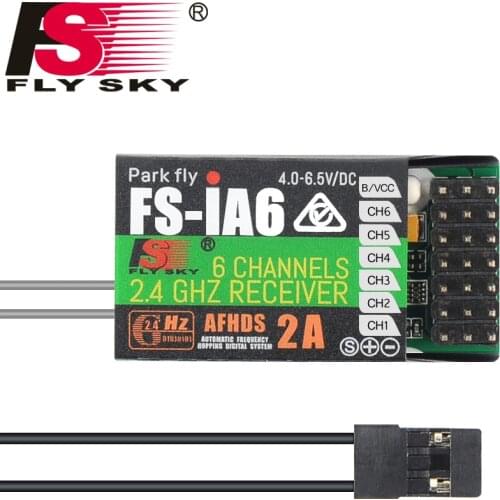 FATJAY Flysky FS-iA6 Receiver 6CH 2.4G Telemetry Receiver waterproof Compatible Flysky i4 i6 i10 GT2E GT2F GT2G Transmitter
