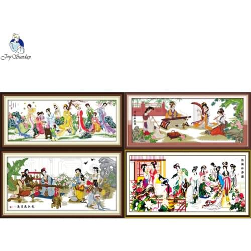 The Fairies Gather Together Super Large Pattern living Room Decoration Grid Embroidery Needlework DIY Hand Cross Stitch kits