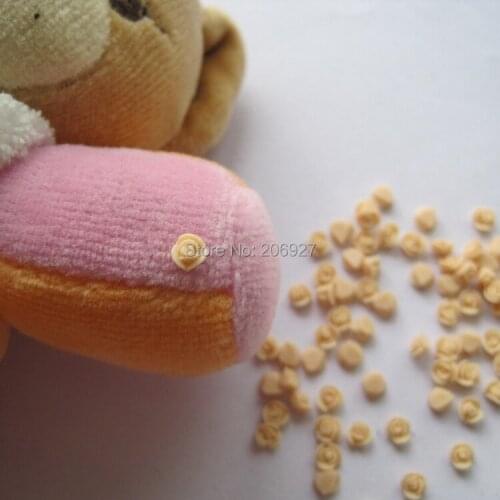 CF5-7 30pcs Cute Ceramic Small Pink Flower Shape Nail Art Decoration Outlooking