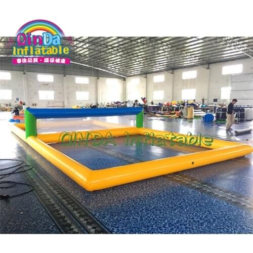 Outdoor sport water game beach inflatable volleyball field for sale,used inflatable water volleyball court for sale
