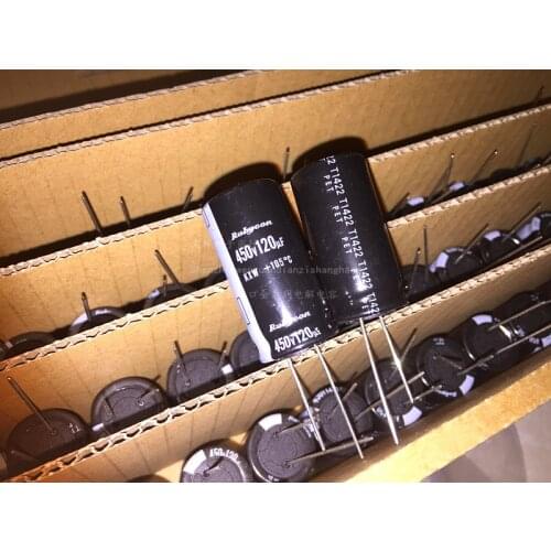 New RUBYCON 450V120UF 18X35 KXW series 105 degree hot sale 120UF 450V 120uf/450v 120UF450V