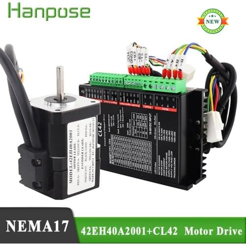 Stepper Motor 42EH40A2001 Hybrid Step-servo motor NEMA 17 2A 0.4N.m + CL42 Closed Loop Servo Driver CNC Controller Kit