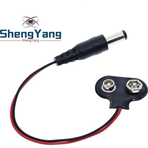 ShengYang 90 DC 9V Battery button power plug for Arduino Mega 2560 1280 UNO R3 132 9V battery buckle