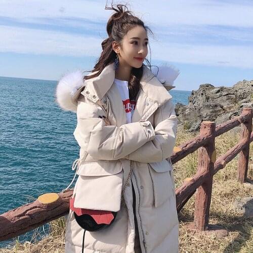 Special offer not refund don't change the long winter fashion heavy hair led the han edition loose white duck down down jacket c