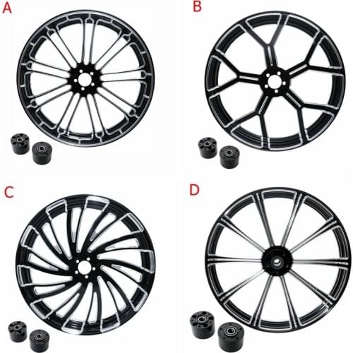 Motorcycle 23" Front Wheel Rim Hub with Dual Disc For Harley Touring Road King Road Street Glide Electra Glide 2008-2019