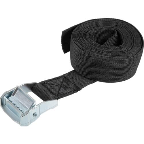 Uxcell 4.5M x 38mm Lashing Strap Cargo Tie Down Straps with Cam Lock Buckle 500Kg Work Load, Black