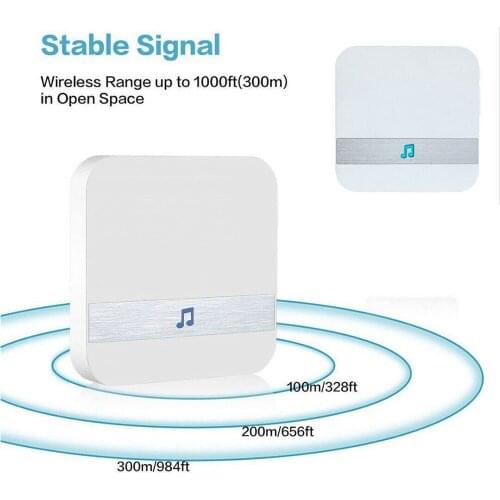 Smart Wireless WiFi 110dB Doorbell Chime Receiver Ding Dong Wifi Doorbell Camera Low Power Consumption Home Door bell