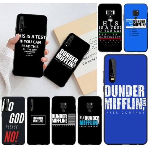 YJZFDYRM the office dunder mifflin DIY phone Case cover Shell for Huawei P40 P30 P20 lite Pro Mate 30 20 Pro P Smart 2019 prime