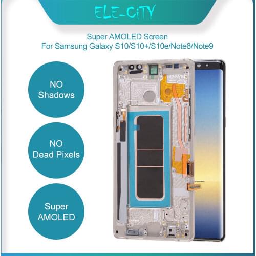 100% Ori For SAMSUNG Galaxy Note 8 9 S10/10E/10Plus Super AMOLED Display LCD Touch Screen Display Digitizer Assembly Replacement