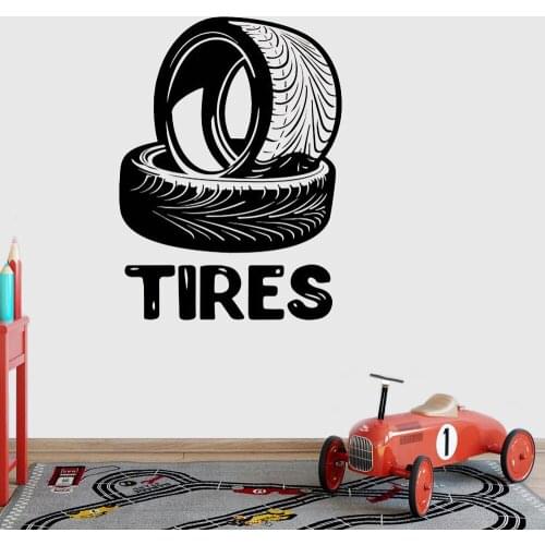 Tire Repair Sign Wall Stickers Service Car Station Logo Window Door Decals Vinyl Man Cave Teen Room Interior Decoration Z792