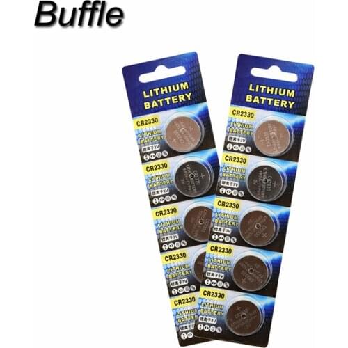 10pcs/2pack 3V 260mAh CR2330 Button Cell Battery Coin BatteriesBR2330 ECR2330 For Car Key Remote Control LED Flash