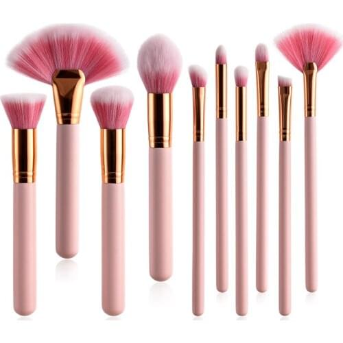 10pcs Professional Makeup Brushes Eye Shadow Professional Tools Makeup Brushes Lip Beauty Professional Makeup Brushes Fonudation