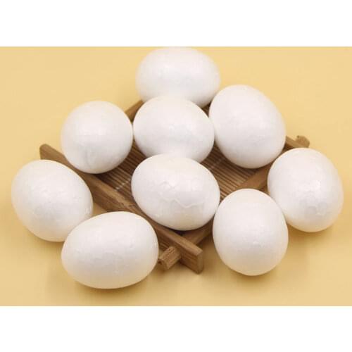 20PCS/lot 4CM White Foam Eggs Modelling Polystyrene Styrofoam Foam Ball Eggs Shape DIY Christmas Party Decorations Kids Gifts