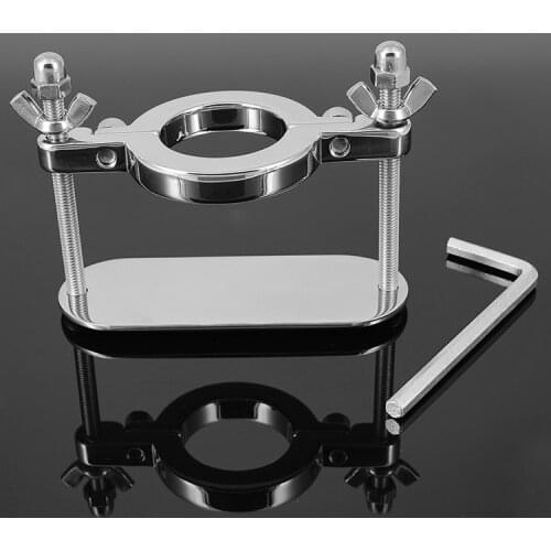 35mm stainless steel Scrotum metal Locking Hinged Cock Ring CBT Ball Stretchers weight Chrome Finish bondage sex toys for male