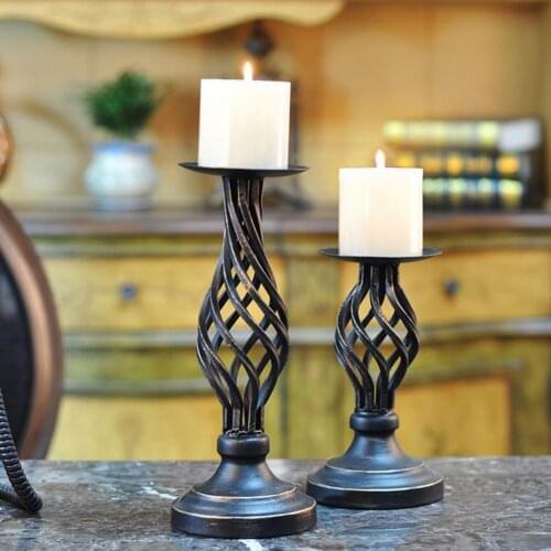 60% Hot Sales!!! Iron Candle Holder Stable Elegant Decorative Metal Hollow Out Candle Holder Lamp Stand Candlestick for Home
