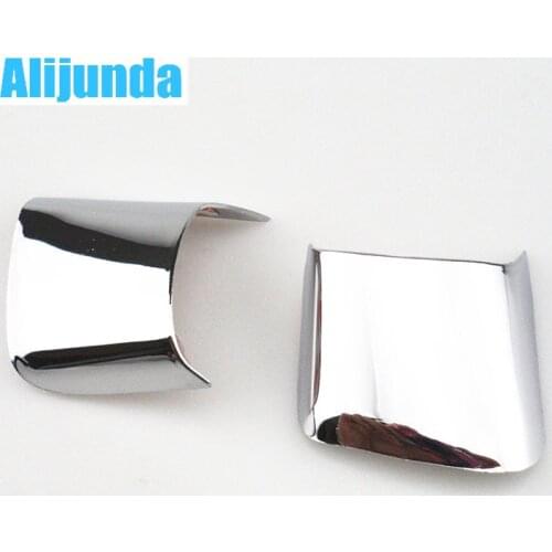 Alijunda 2 Pcs / set ABS Chrome Steering Wheel Cover Pull Trim New for Focus for Sticker 3 Mk3 Mk4 Kuga Ford 2012 2013 2014 2015