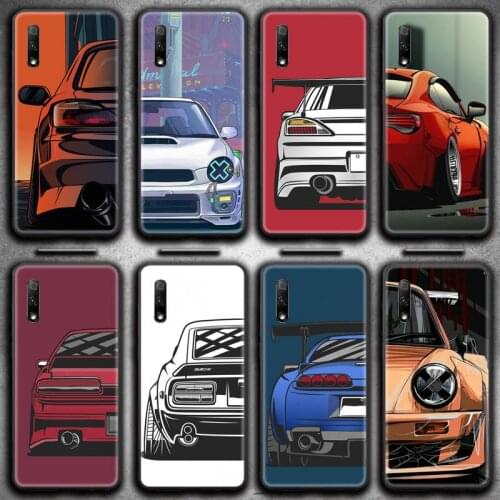 Cartoon car tail light JDM Phone Case For Huawei Nova 6se 7 7pro 7se honor 7A 8A 7C 9C Play