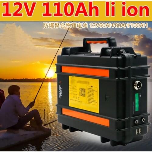 GTK waterproof 12V 110Ah lithium ion bateria 18650 BMS 3S li ion for 1200w solar energy Energy storage boat heater +10A Charegr