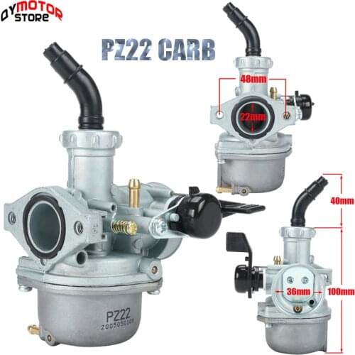 High quality Motorcycle PZ22 22mm Carburetor For Keihin 125cc KAYO Apollo Bosuer xmotos Kandi dirt/pit bikes monkey bikes ATV
