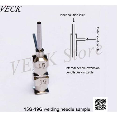 Coaxial Electrostatic Spinning Electrospinning Needle Stationary Type 3D Printing Nozzle Leather Core Hollow Fiber