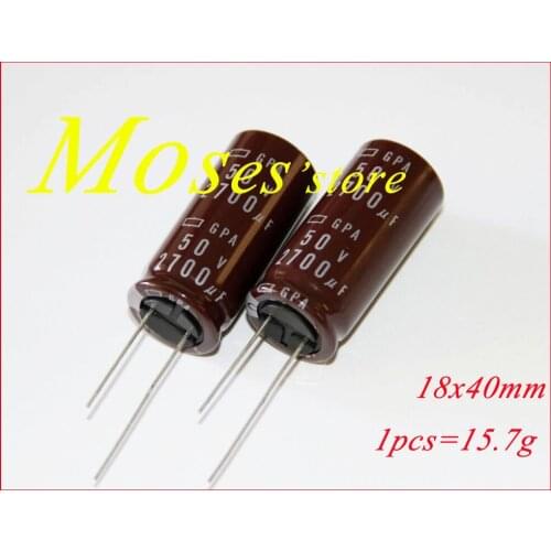 50v 2700uf Capacitors 100% Original New NCC GPA Audio Electrolytic Capacitor Radial 18x40mm +/- 20% Capacitance