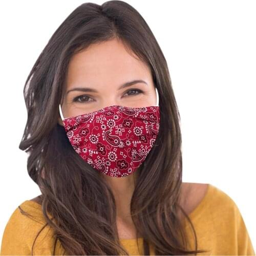 Fashion Adult Washable Fabric Mask For Women Men Printed Cloth Mask For Face Mouth Cover Reusable Masks Facemask Decoration