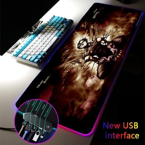 MRGLZY Drop Shipping RGB Gaming Large Size USB Hub Games Hot Anime Mouse Pad LED 4-Port Mousepad Computer PC Mouse Mat for Csgo
