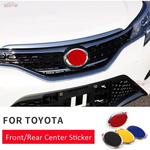 Car Styling ABS Front Head Rear Trunk Boot Emblem Sticker Covers For Carolla Camry Reiz Sienna prius Land Cruiser Rav4