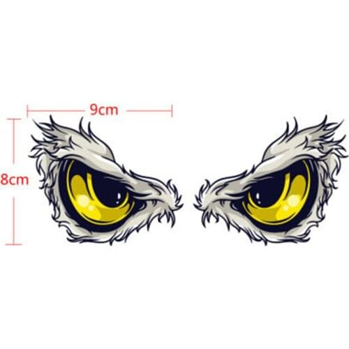 LLY-0286 Personality Car Sticker 3D Eye Auto Rearview Mirror Modeling PVC Motorcycle Creativity Sun Protection Waterproof Decals