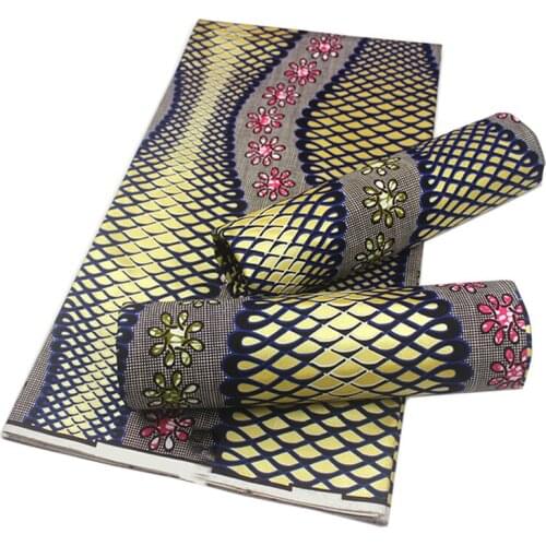 Veritable Nigerian Style Ankara Wax Prints Fabric 100%Soft Best Quality African Dress Material For Sewing By The Yards G-W 5-22