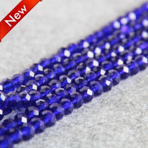 New glass Crystal 6x8mm Faceted Dark Blue AB+ colorful beads loose DIY parts Accessories Jewelry making design wholesale 72Pcs