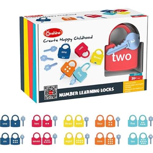 Preschool Baby Toddlers Colorful Keys and Locks Set Padlock Keys Kids Montessori Training Unlocking Toys