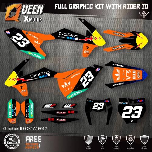 QUEEN X MOTOR Custom Team Graphics Decals Stickers Kit For KTM 2016 2017 2018 SX SXF , 2017 2018 2019 EXC XC-W EXC-F 017