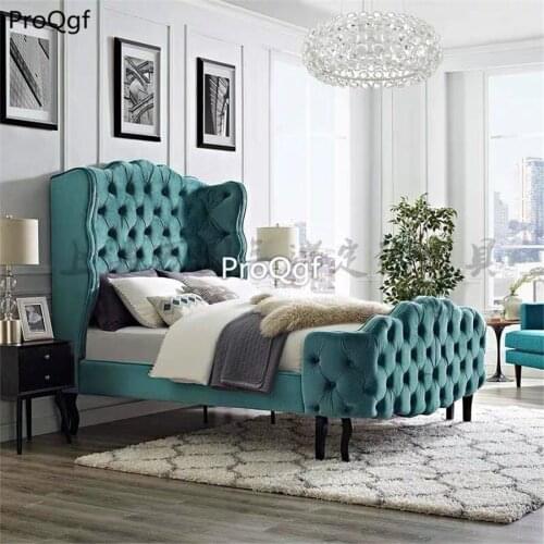 Prodgf 1Pcs A Set American Style PrincessBedroom Bed(no mattress)