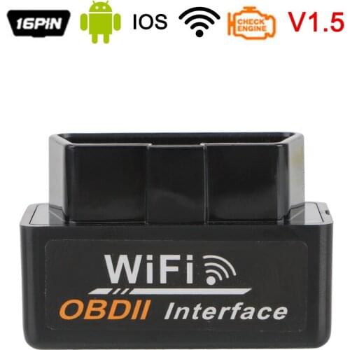 WIFI Code Reader Diagnostic Tool Hardware V1.5 Interface Work On IOS/Android Mini ELM327 OBD2