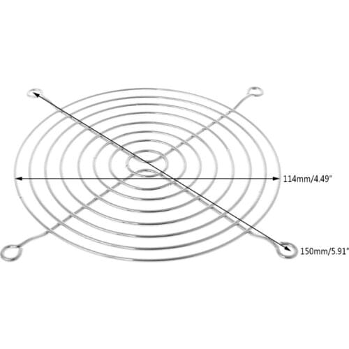Fan Protection Net Grille 12cm Dia Iron Mesh Safety Grid For Computer Case Fans