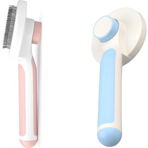 Pet Grooming Brush, Cats Dogs Brushes For Long Haired & Short Hair, Supple Bristles Quick Cleaning Of The Brush