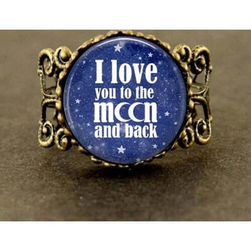 I love you to the moon and back, valentine gift Ring, moon Ring, moon jewelry , friend gift, family gift idea